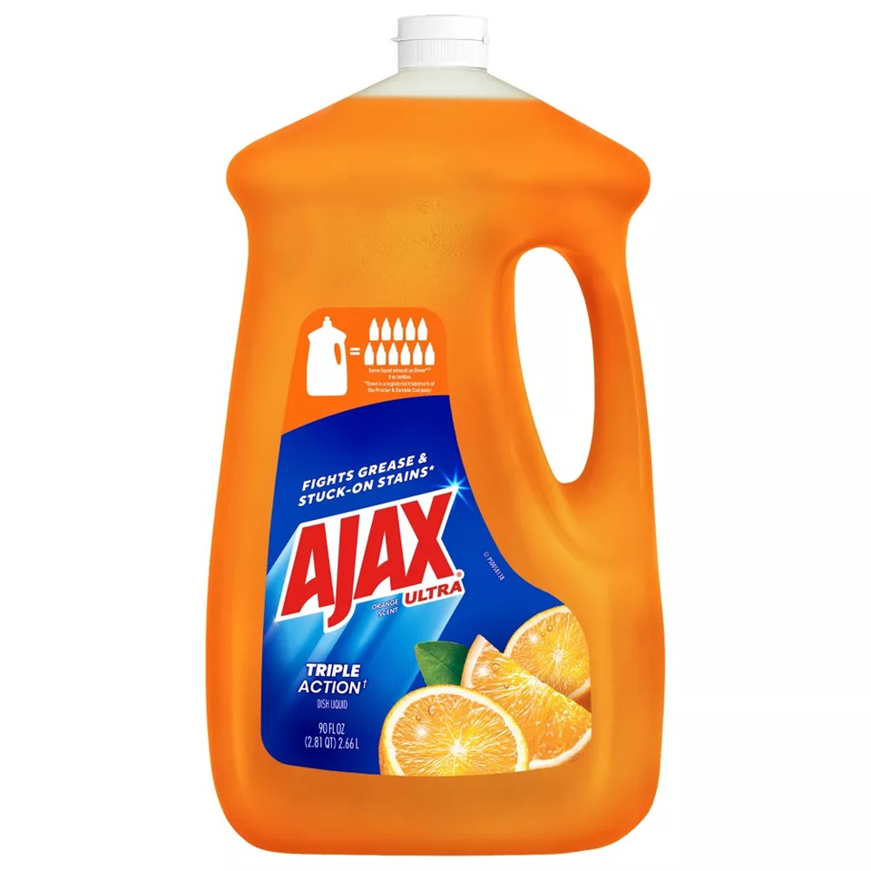Ajax Ultra Dish Liquid Soap Orange - 90oz/4pk