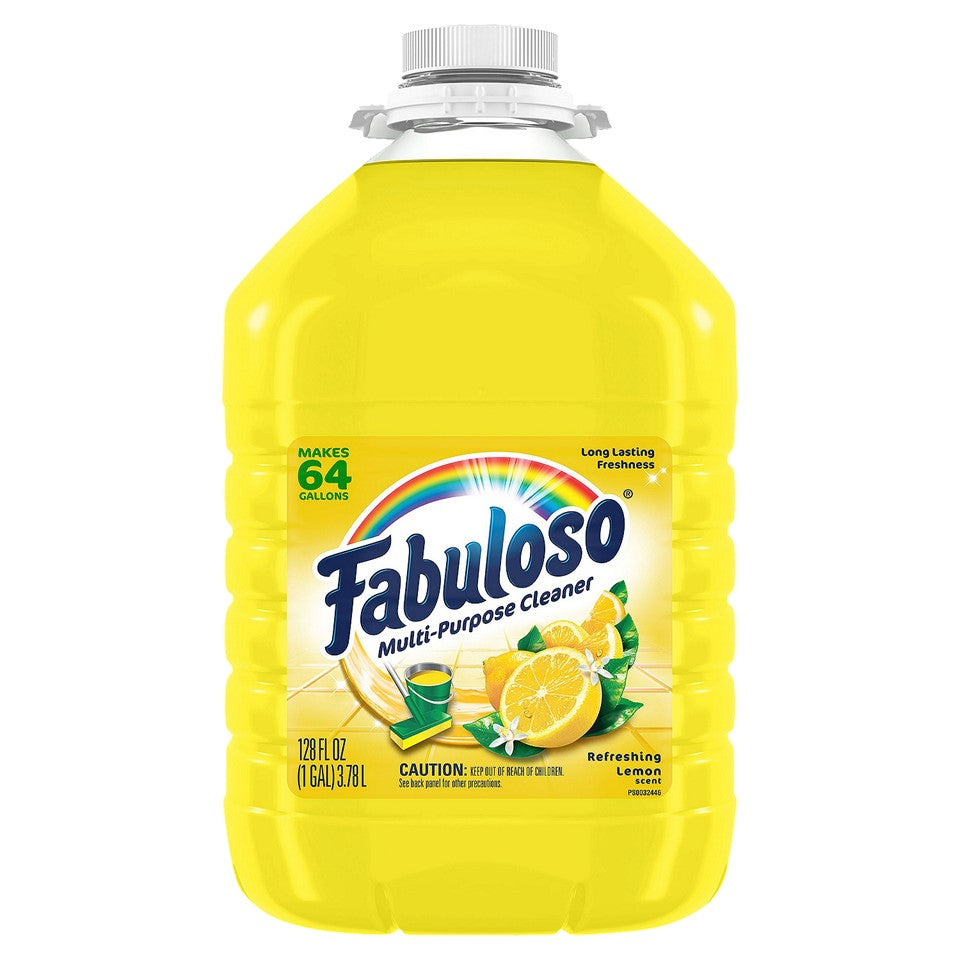 Fabuloso 2X Concentrated Formula Multi Purpose Cleaner Refreshing Lemon - 128oz/4pk