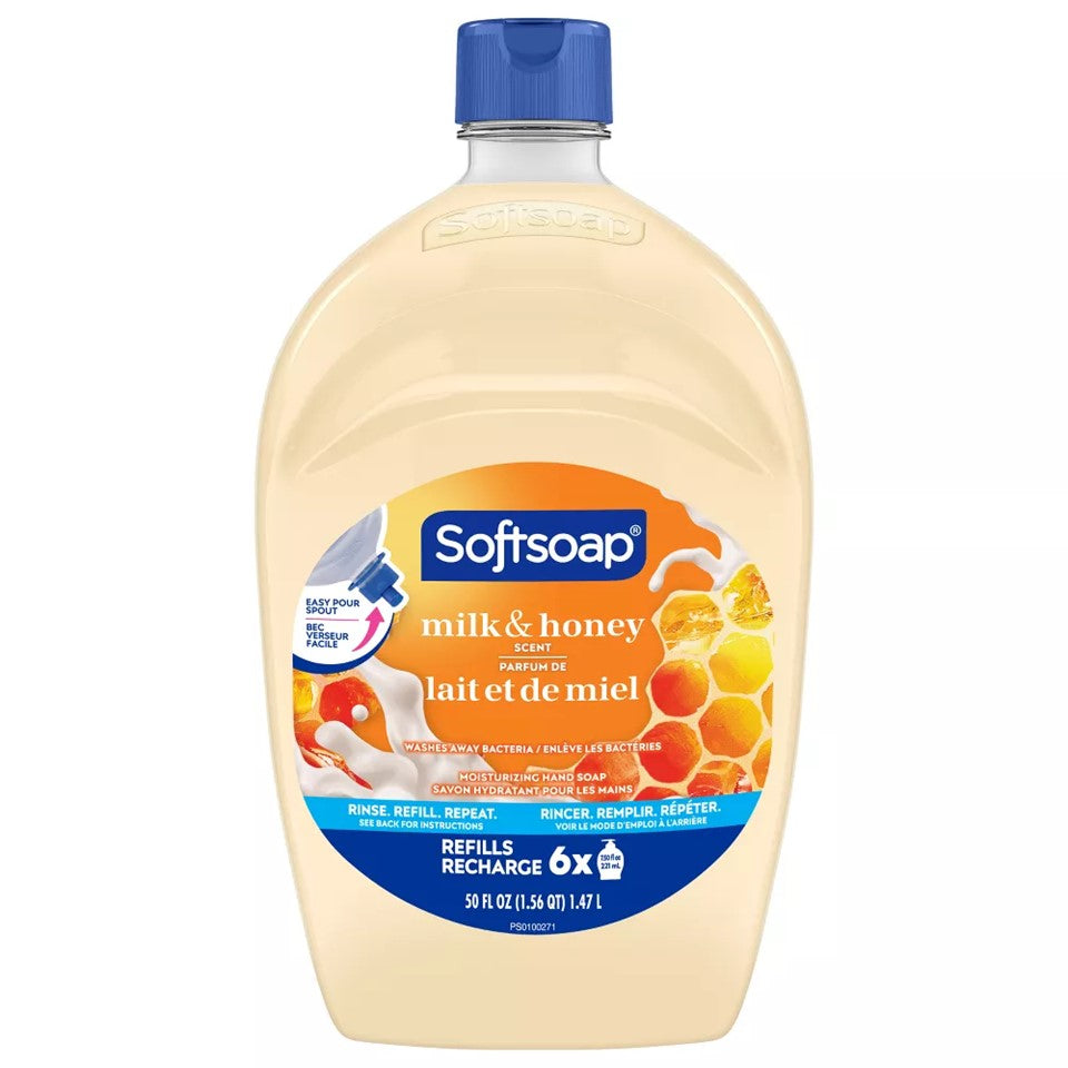 SoftSoap Liquid Hand Soap Refill Milk & Honey - 50oz/6pk