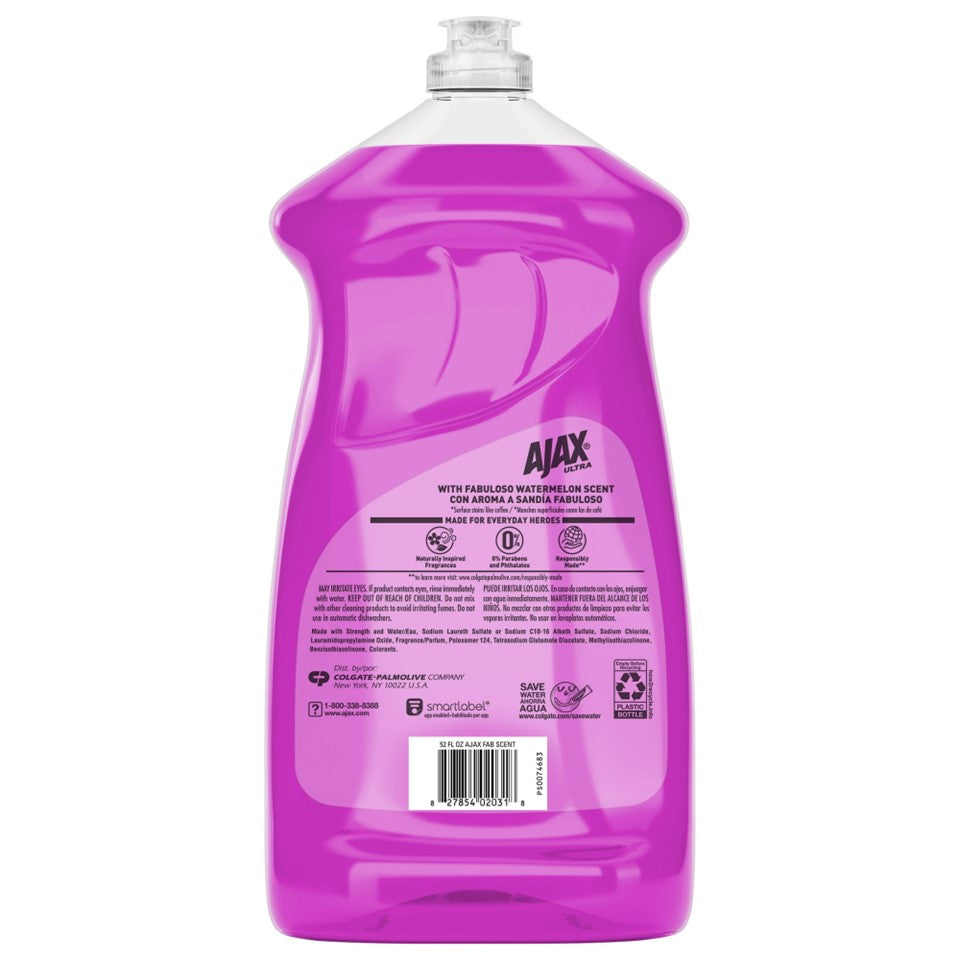 Ajax Ultra Dish Liquid Soap Fabuloso Watermelon - 52oz/6pk