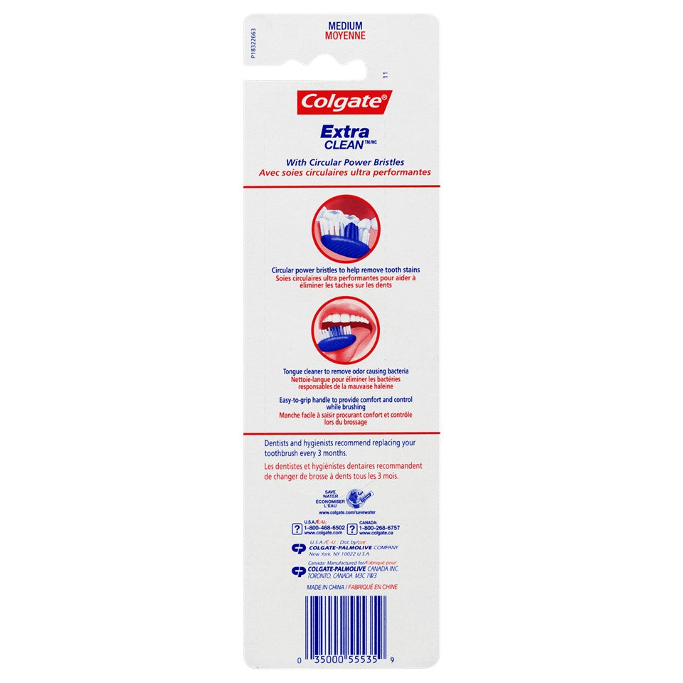Colgate Extra Clean Full Head Manual Toothbrush Medium - 3ct/24pk