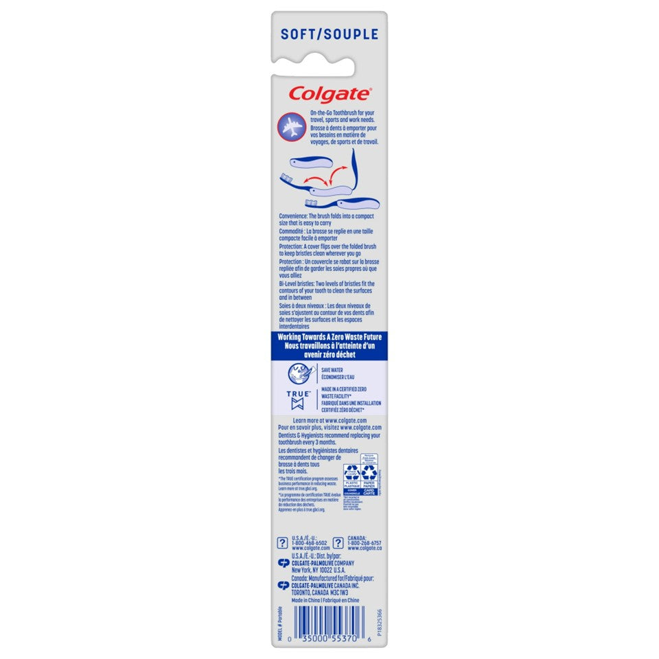 Colgate Travel Full Head Manual Toothbrush Soft - 1ct/12pk
