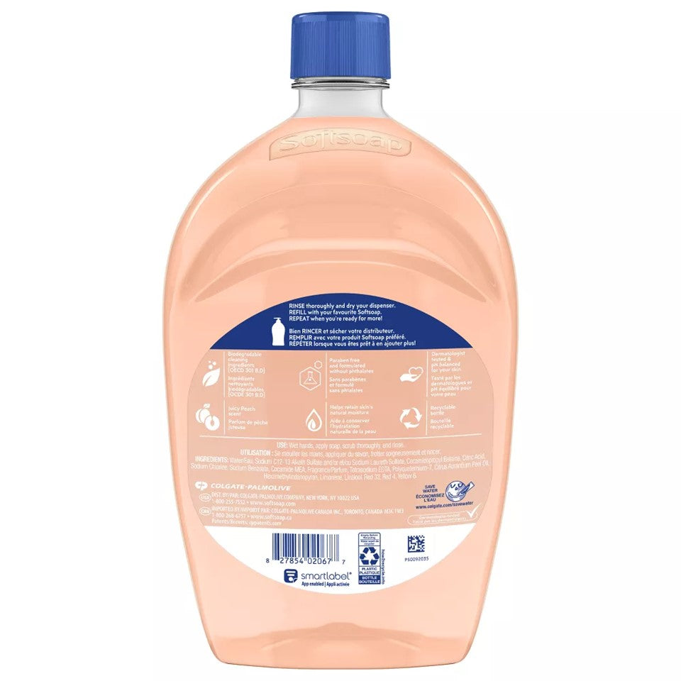 SoftSoap Liquid Hand Soap Refill Juicy Peach - 50oz/6pk