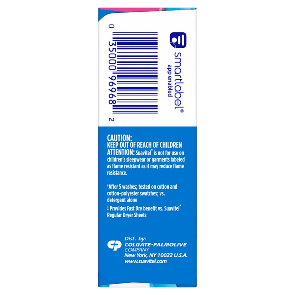Suavitel Complete Dryer Sheets Fabric Conditioner Field Flowers - 36ct/12pk
