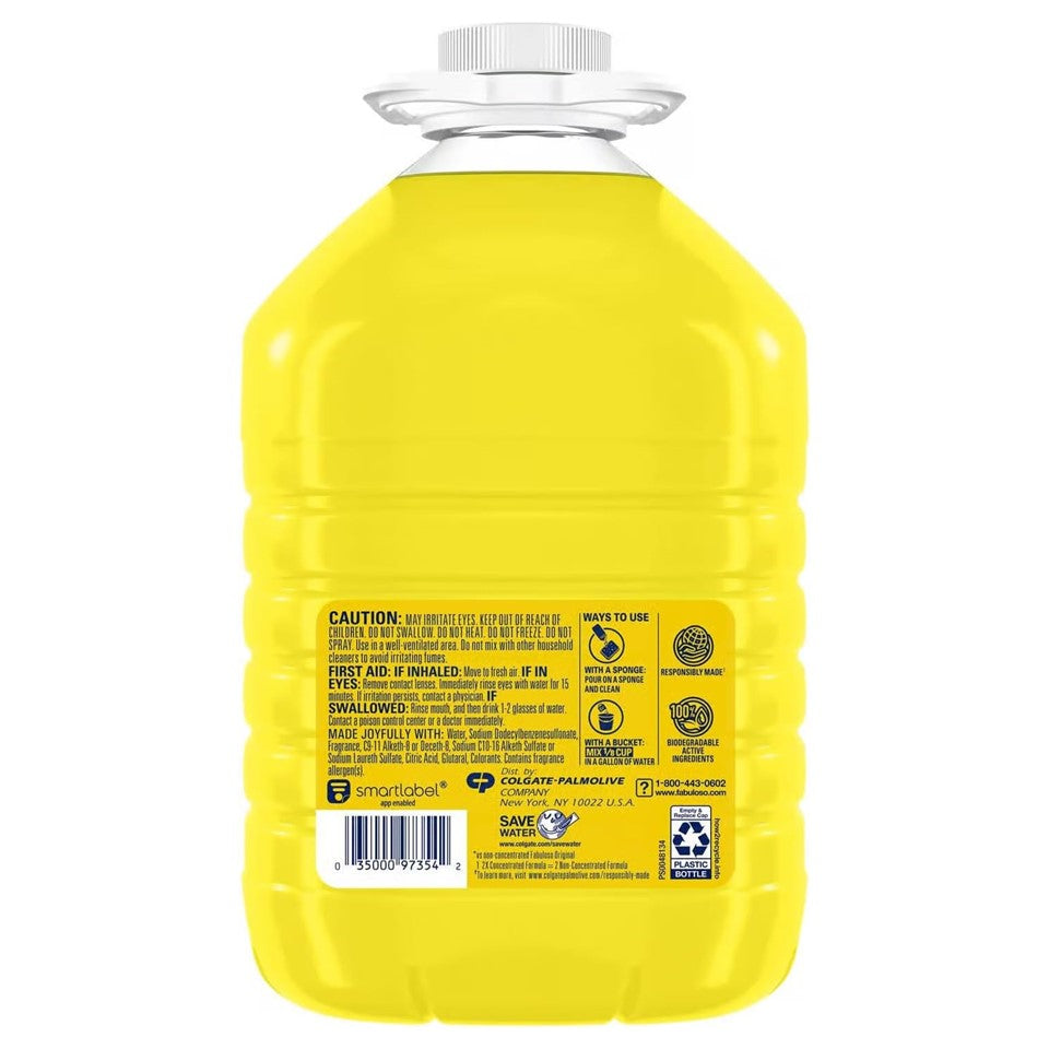 Fabuloso 2X Concentrated Formula Multi Purpose Cleaner Refreshing Lemon - 128oz/4pk