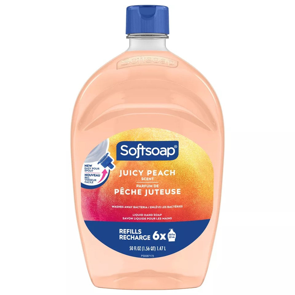 SoftSoap Liquid Hand Soap Refill Juicy Peach - 50oz/6pk