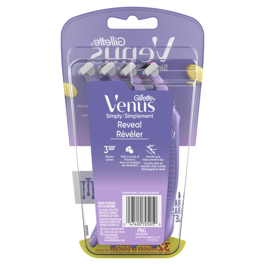 Venus Simply 3 Reveal Disposable Razors - 4ct/4pk