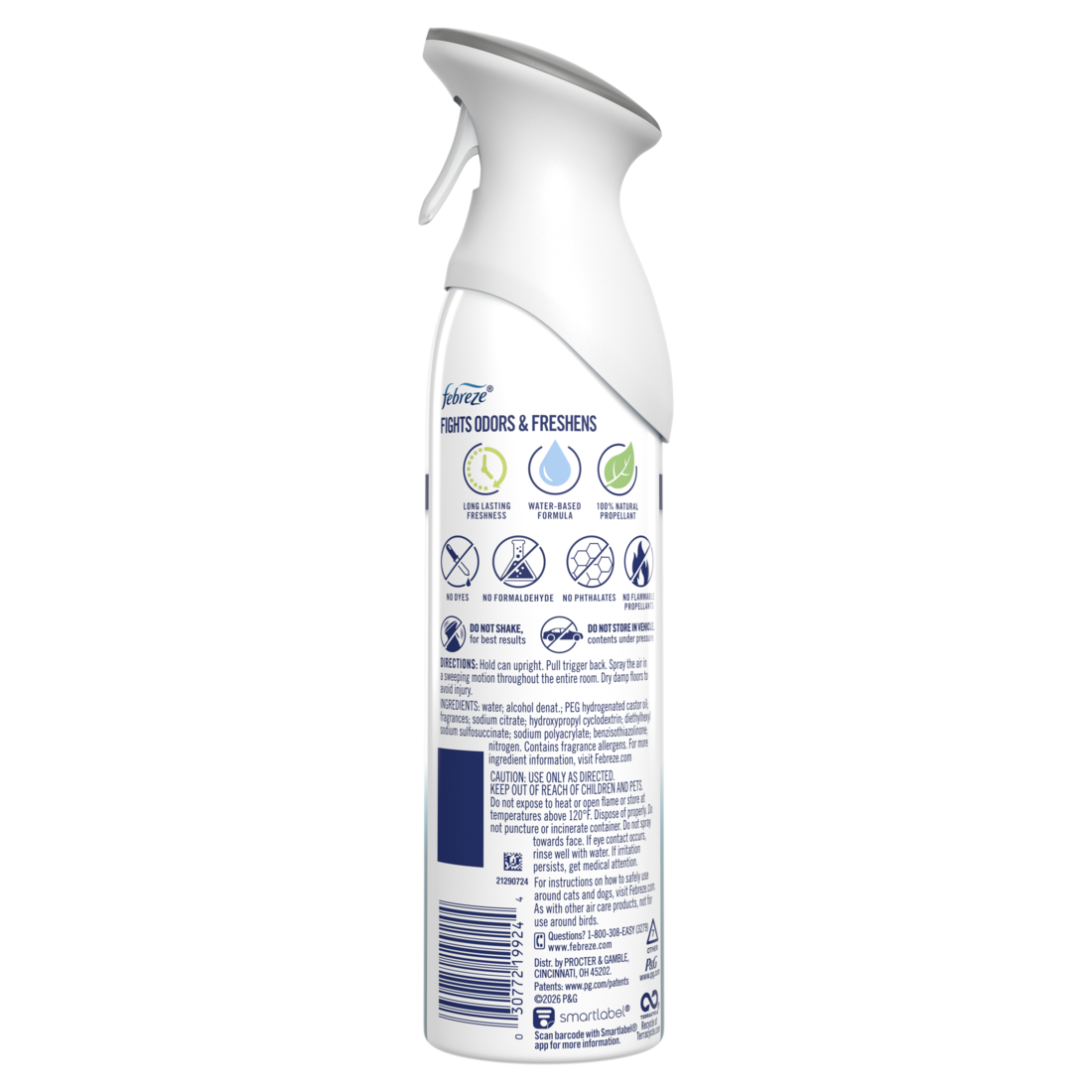 Febreze Air Mist Air Freshener Spray Odor Fighting Room Spray Heavy Duty Crisp Clean Scent - 8.1oz/6pk