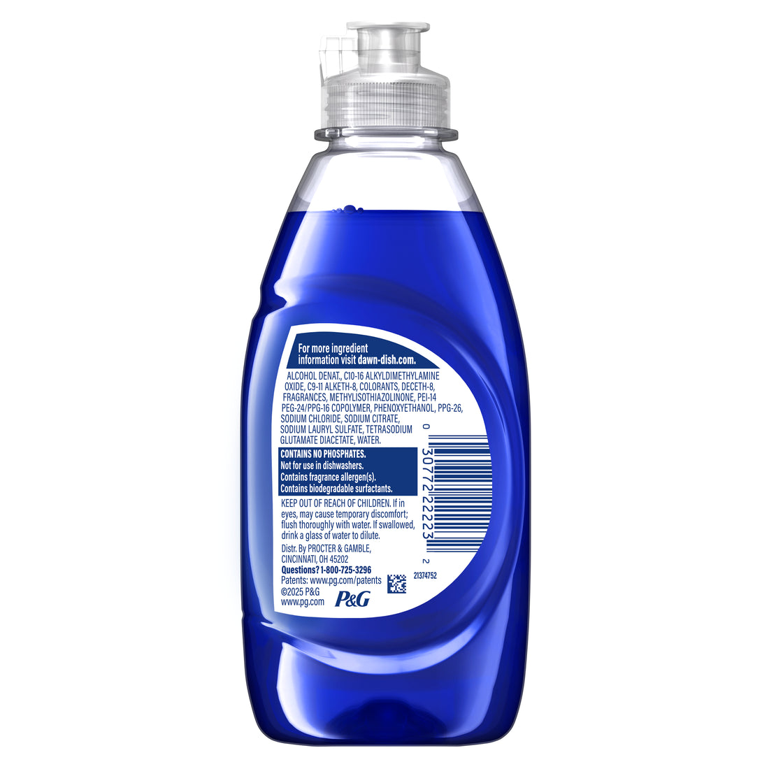 Dawn Platinum Dish Soap Dishwashing Liquid Tough Grease Removal Fresh Rain - 5.3oz/18pk