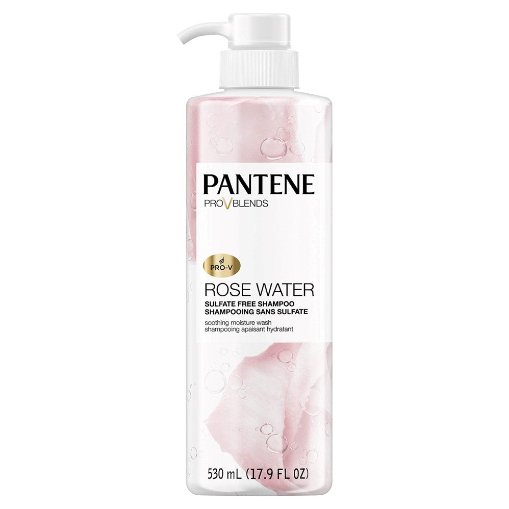 Pantene Shampoo Sulfate Paraben and Dye Free Pro-V Blends Soothing Rose Water - 17.9oz/4pk