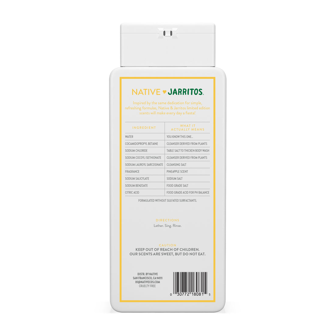 Native Limited Edition Pineapple Body Wash - 18oz/6pk