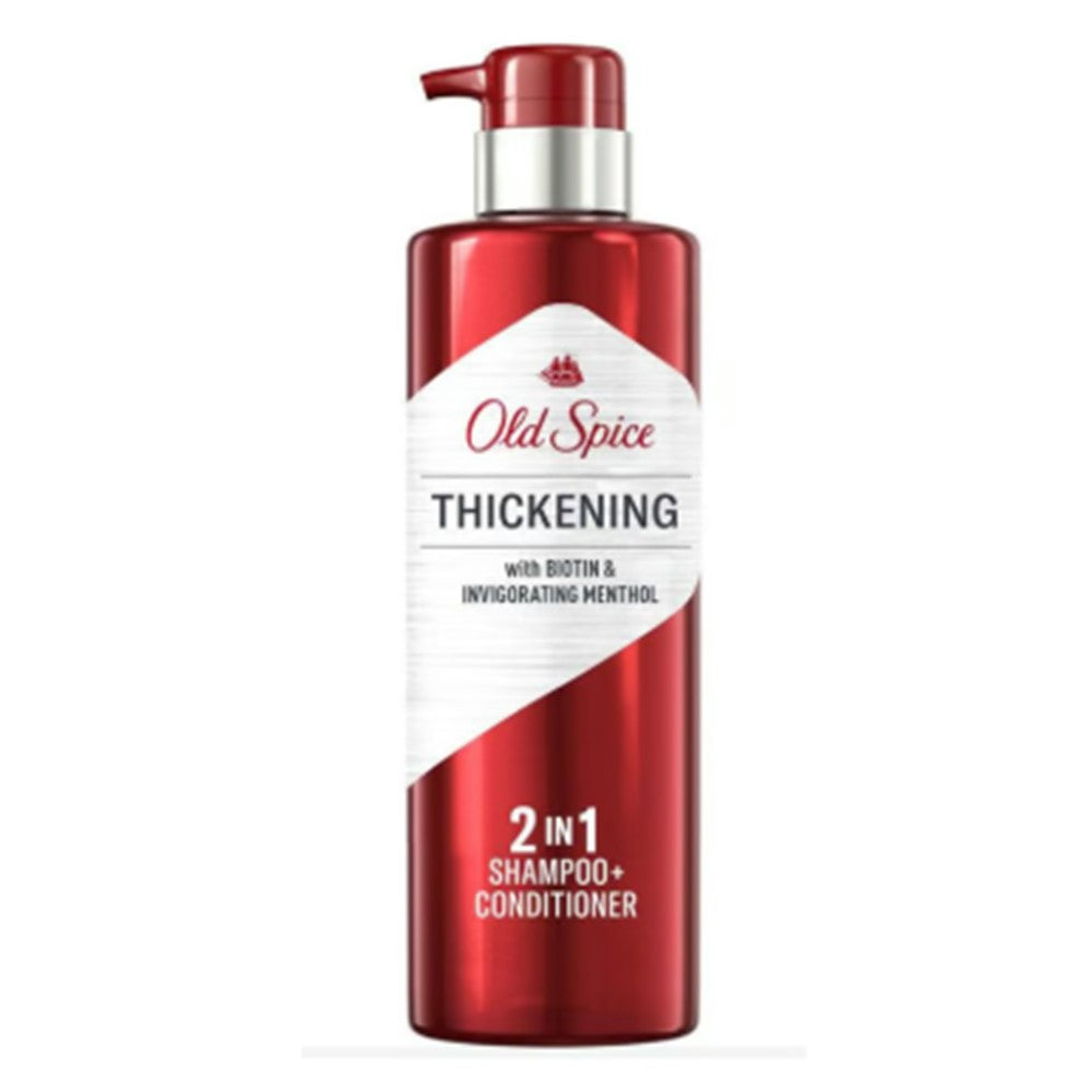 Old Spice Thickening 2-in-1 Shampoo & Conditioner with Biotin & Invigorating Menthol - 17.9oz/4pk