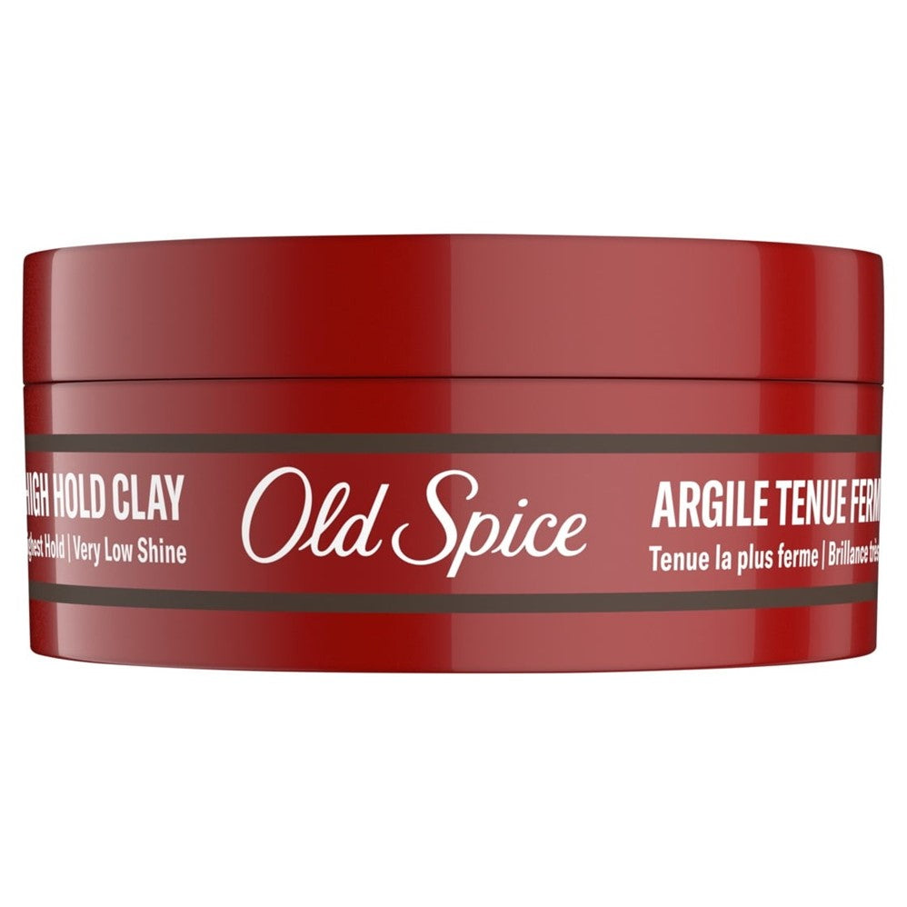 Old Spice High Hold Hair Styling Clay for Men Highest Hold with Very Low Shine - 2.22oz/12pk