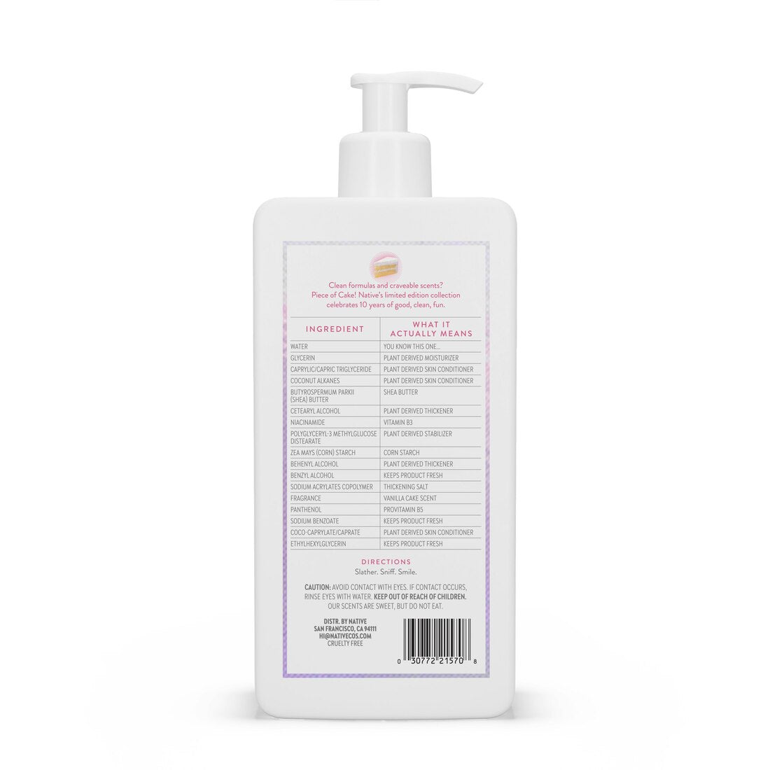 Native Limited Edition Piece of Cake Lotion - 16.5oz/6pk