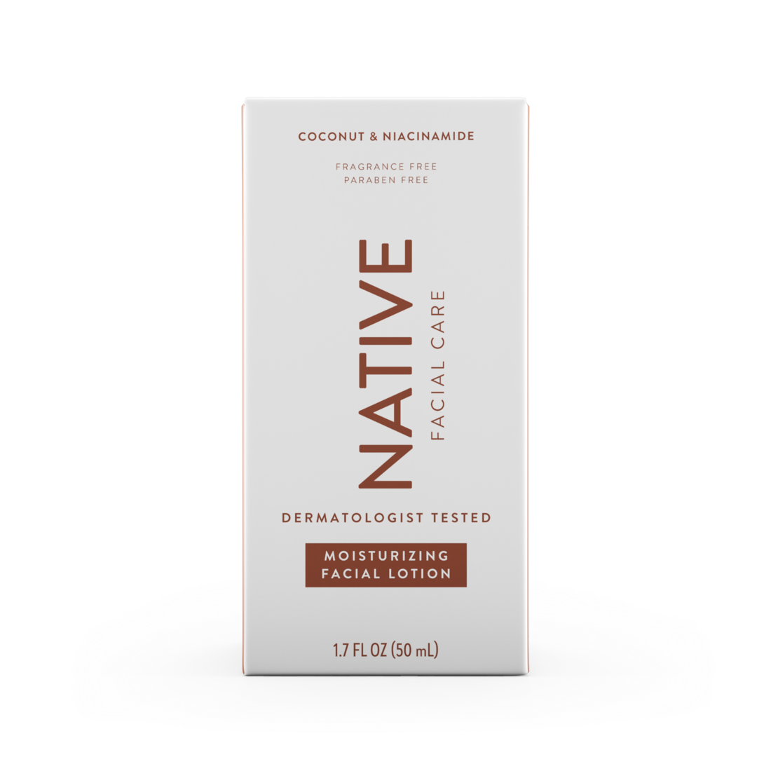 Native Moisturizing Facial Lotion Coconut & Vitamin B3 Sulfate Free for All Skin Types - 1.7oz/12pk