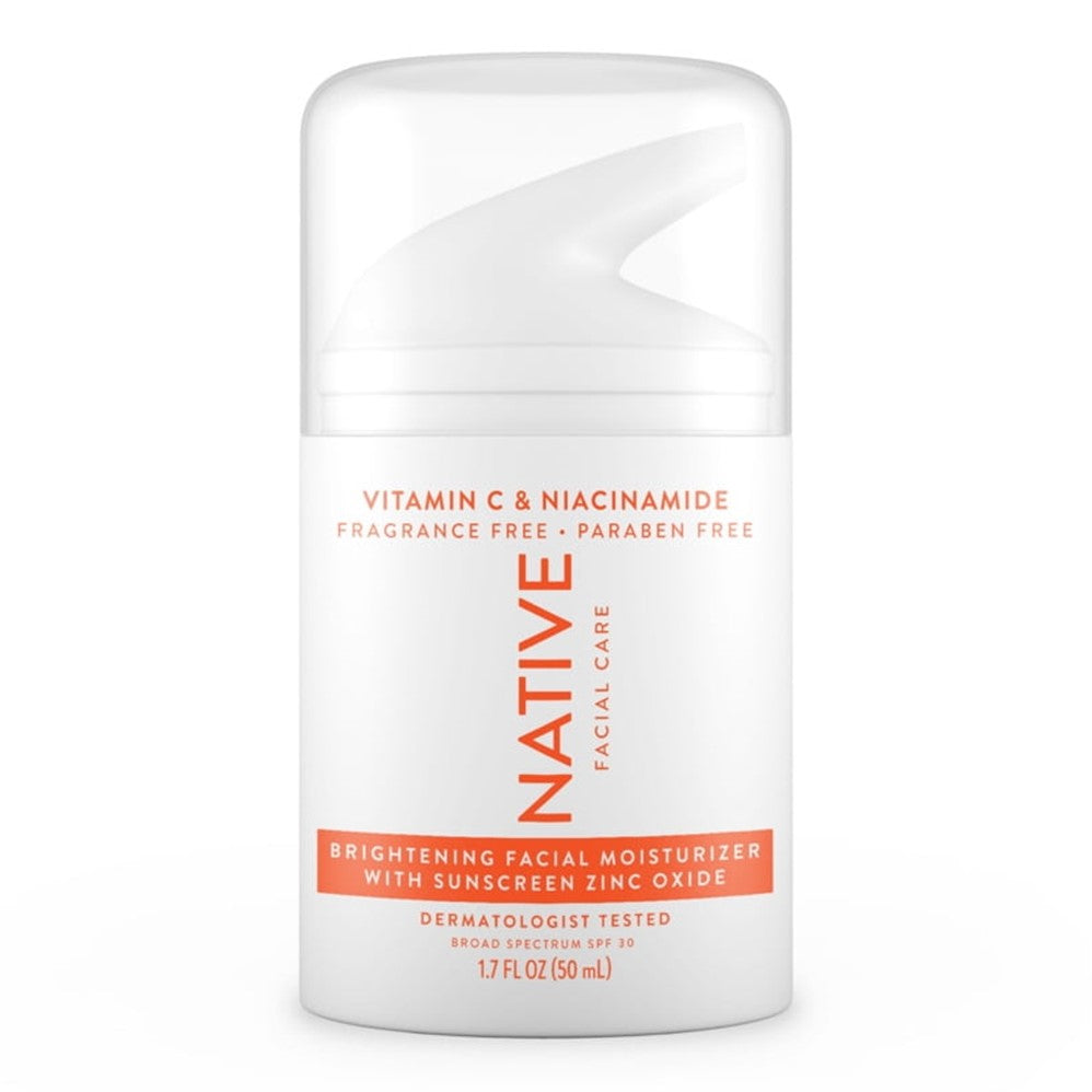 Native Brightening Facial Moisturizer Vitamin C & Vitamin B3 Sulfate Free For All Skin Types - 1.7oz/12pk