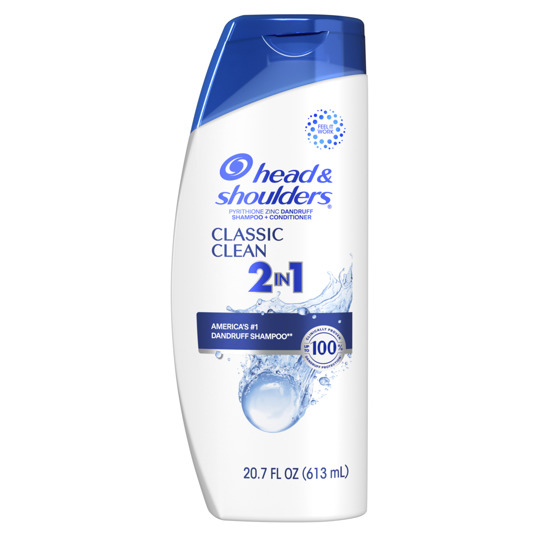 Head and Shoulders 2 in 1 Dandruff Shampoo and Conditioner Anti-Dandruff Treatment Classic Clean for Daily Use - 20.7oz/4pk