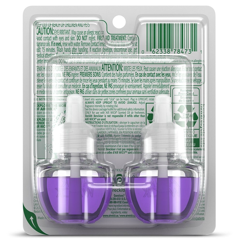Air Wick Scented Oil - Twin Refill Lavender Chamomile - (2x0.67)oz/6pk