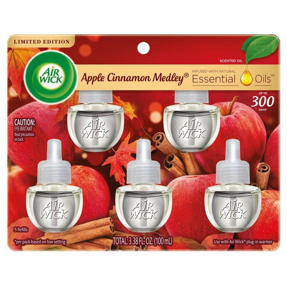 Air Wick Scented Oil - Refill Apple Cinnamon Medley - 5ct/5pk