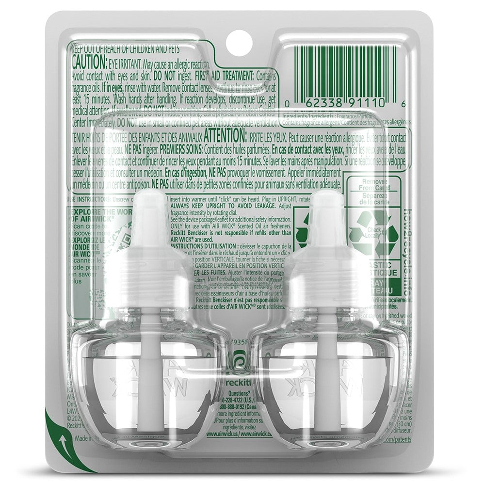 Air Wick Scented Oil - Twin Refill Essential Oils Paradise Retreat (Coconut/Almond Blossom/Cherry) - (2x0.67)oz/6pk