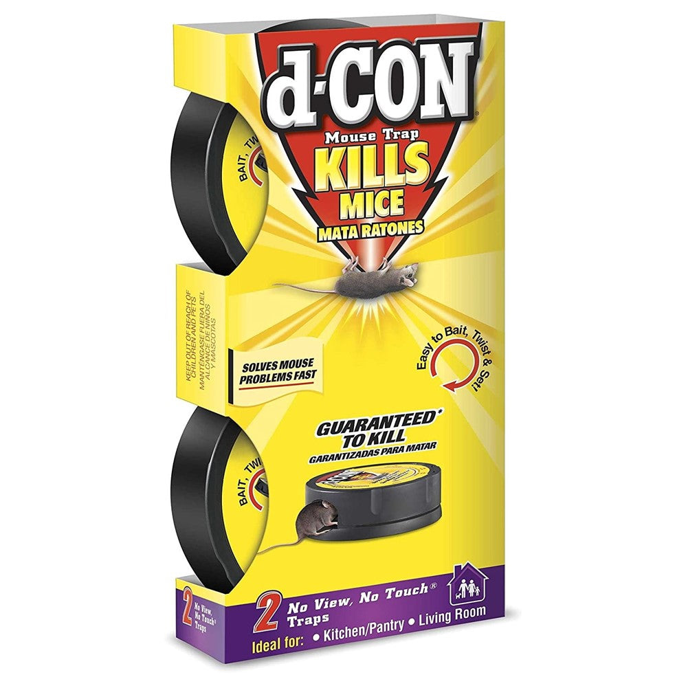 D-Con No View No Touch - Slim Pack Mouse Trap - 2ct/8pk