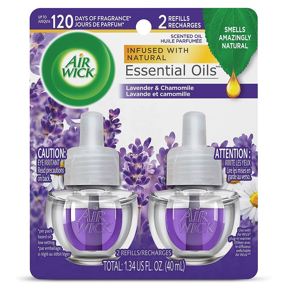 Air Wick Scented Oil - Twin Refill Lavender Chamomile - (2x0.67)oz/6pk