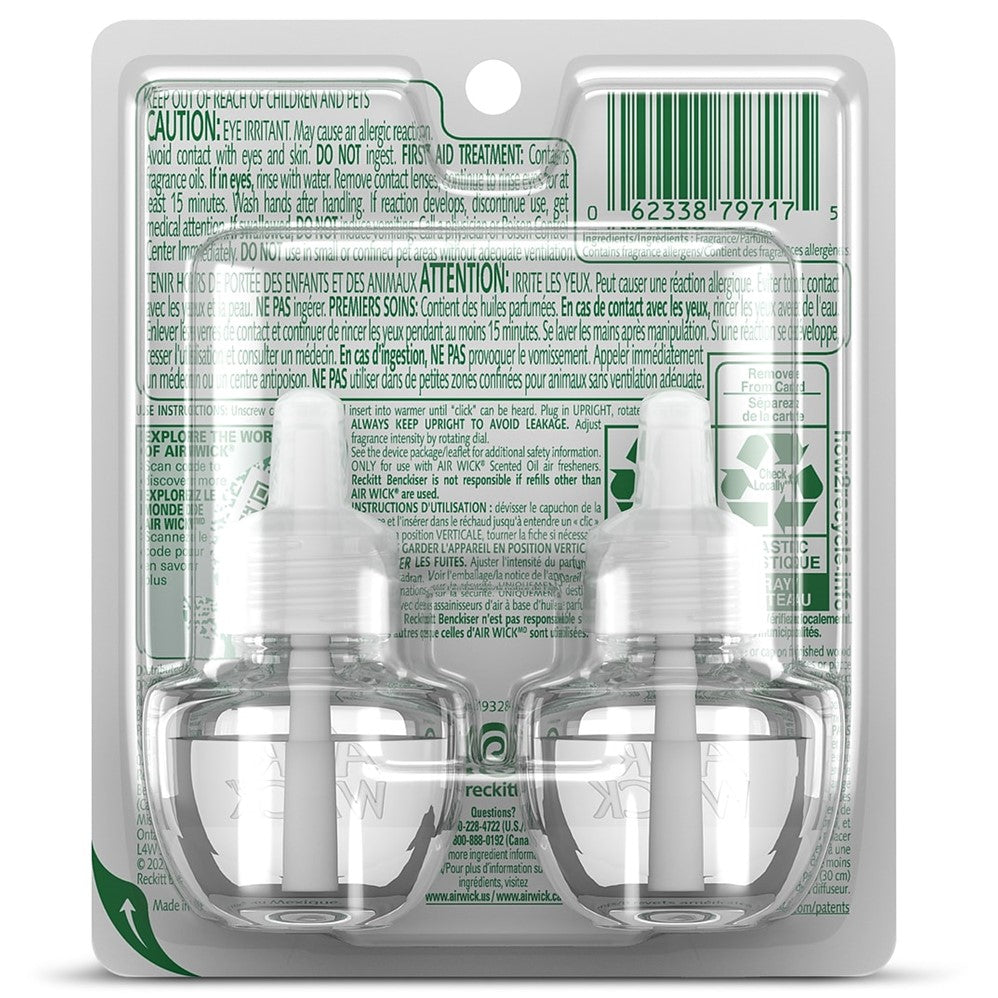 Air Wick Scented Oil - Twin Refill Fresh Waters - (2x0.67)oz/6pk