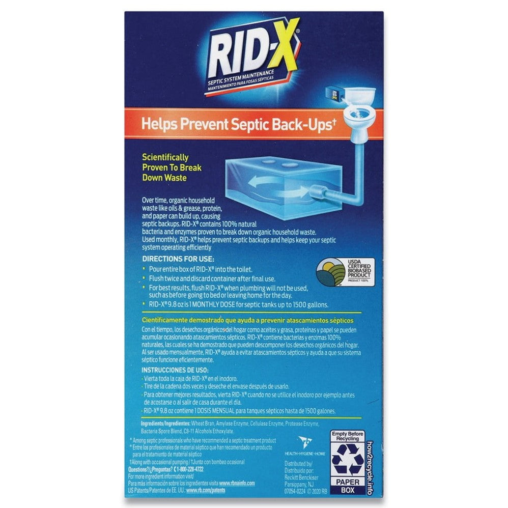 Rid-X Septic System Maintenance - 1-Dose Powder - 9.8oz/12pk