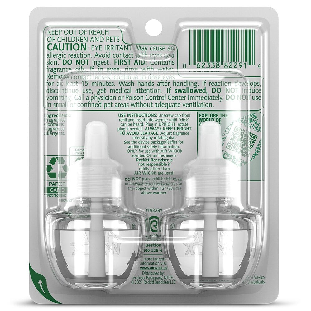 Air Wick Scented Oil - Twin Refill Fresh Linen - (2x0.67)oz/6pk