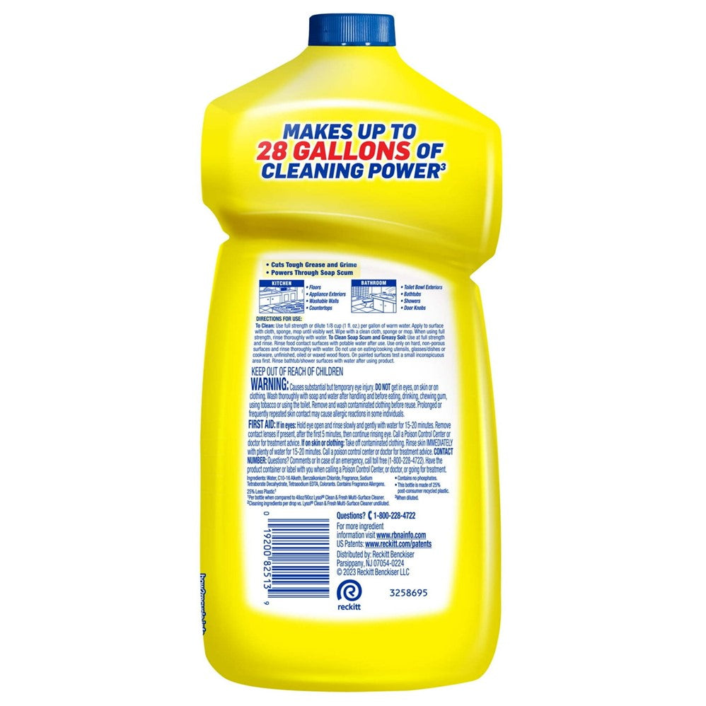 Lysol All Purpose Cleaner - Pourable Sparkling Lemon & Sunflower Essence - 28oz/9pk