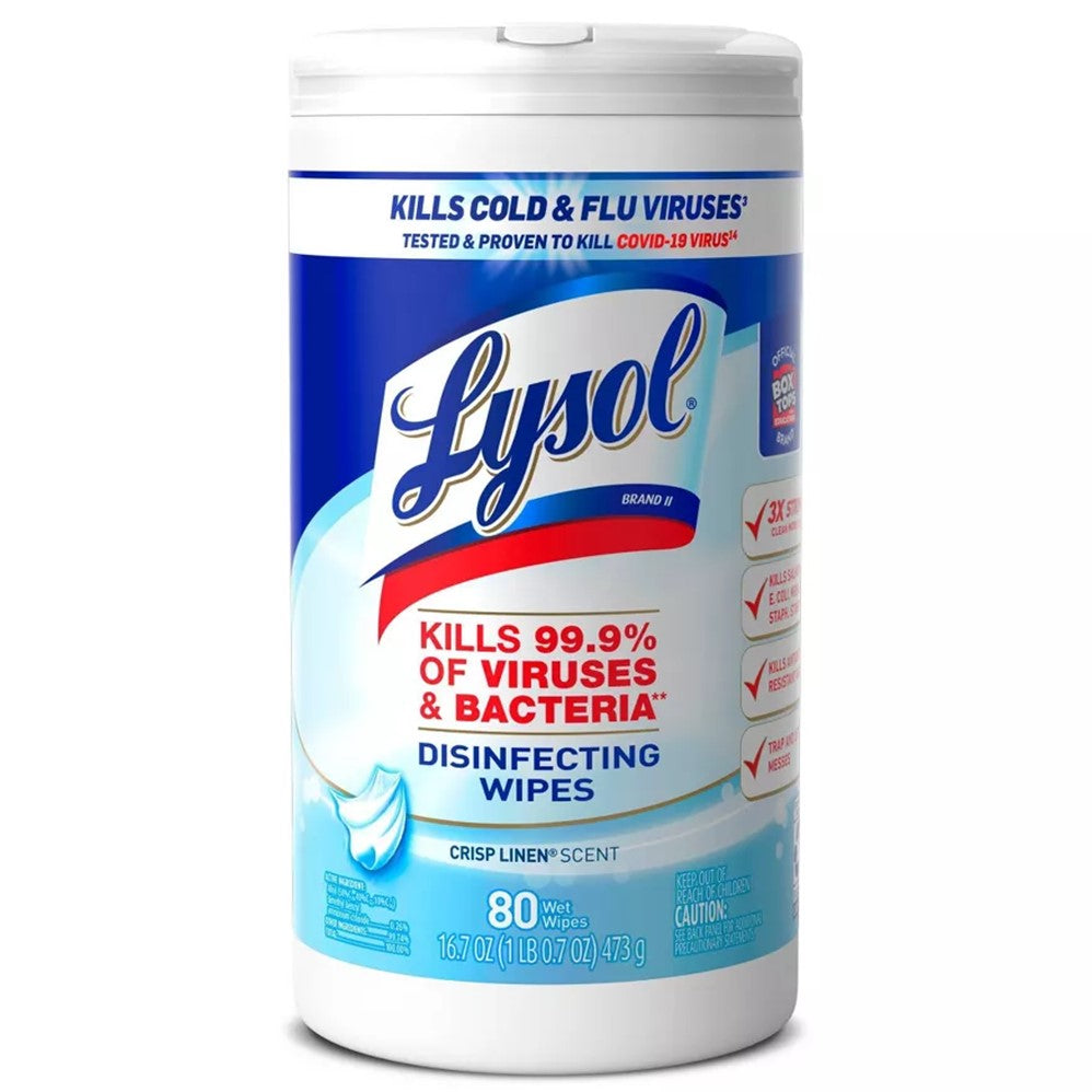 Lysol Disinfecting Wipes - Crisp Linen - 80ct/6pk