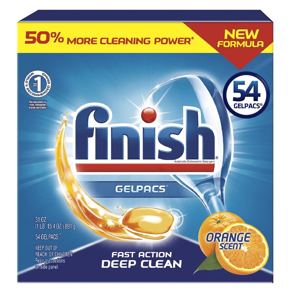 Finish Gelpacs - Orange - 54ct/4pk