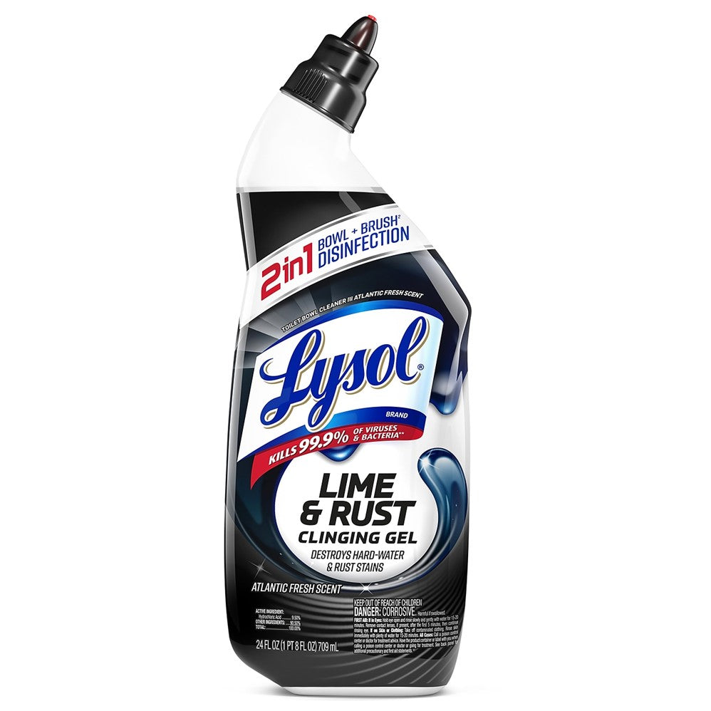 Lysol Toilet Bowl Cleaner - Lime & Rust Remover - 24oz/9pk