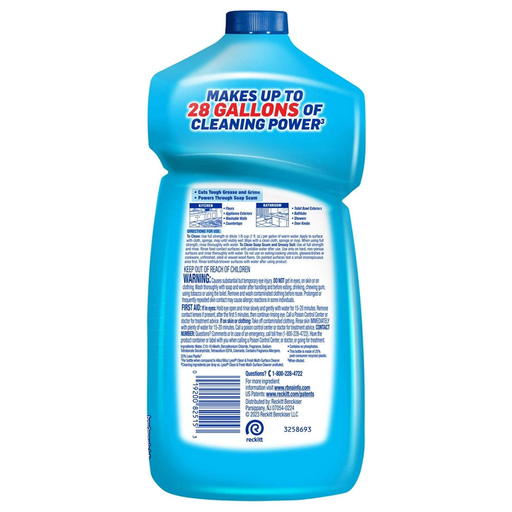 Lysol Clean & Fresh Multi-Surface Cleaner - Pourable Cool Adirondack Air - 28oz/9pk