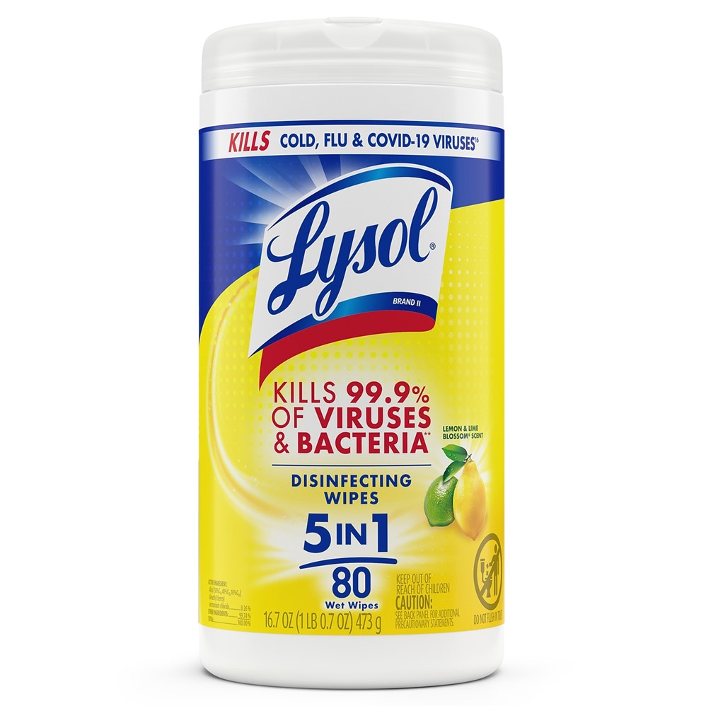 Lysol Disinfecting Wipes - Lemon & Lime Blossom - 80ct/6pk