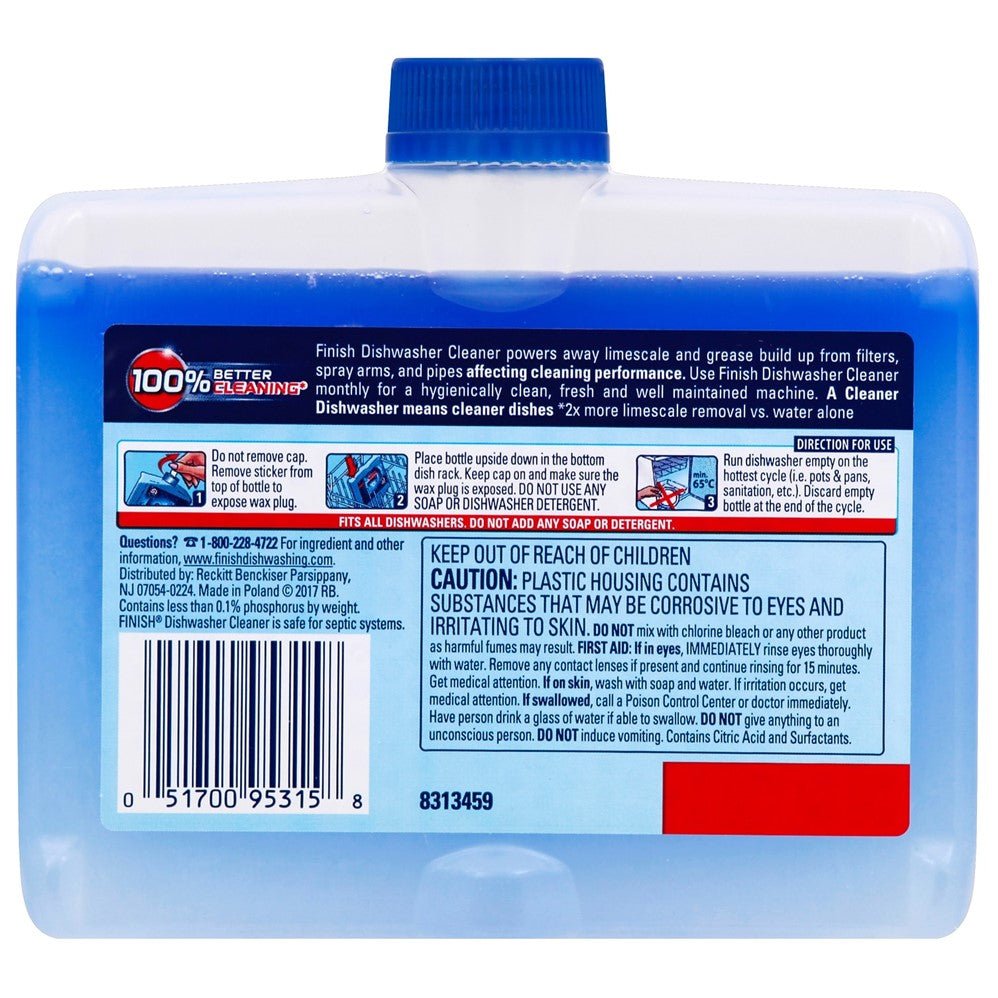 Finish Dishwasher Cleaner - Liquid Fresh - 8.45oz/6pk