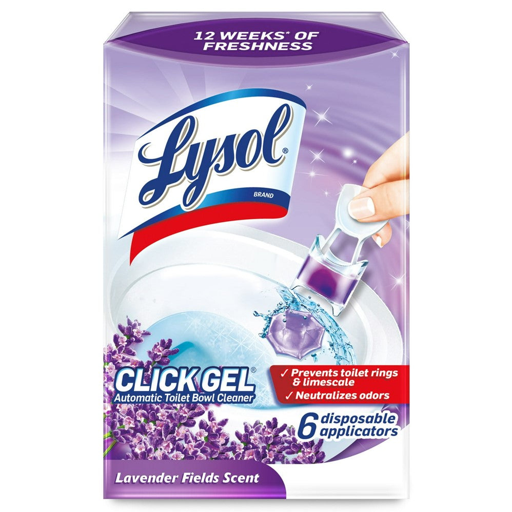 Lysol Automatic Toilet Bowl Cleaner - Click Gel Lavender Fields - 6ct/4pk