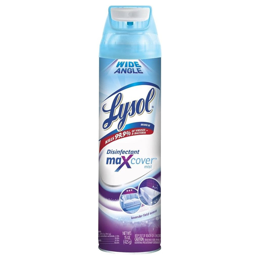 Lysol Max Cover Disinfectant Mist - Lavender Field - 15oz/12pk