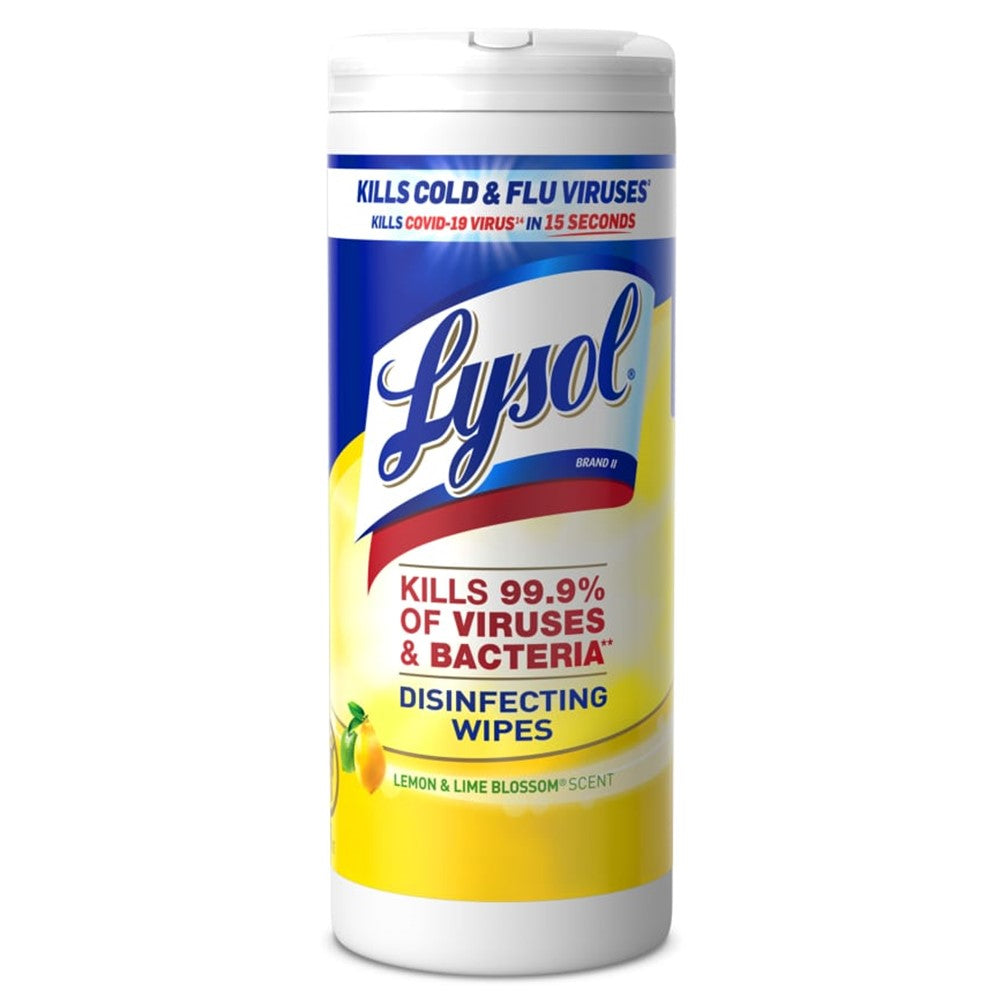 Lysol Disinfecting Wipes - Lemon & Lime Blossom - 35ct/12pk
