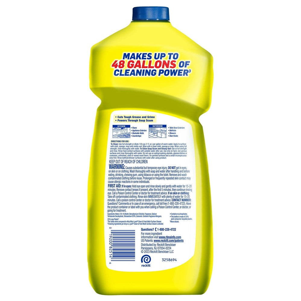 Lysol All Purpose Cleaner - Pourable Sparkling Lemon & Sunflower Essence - 48oz/9pk