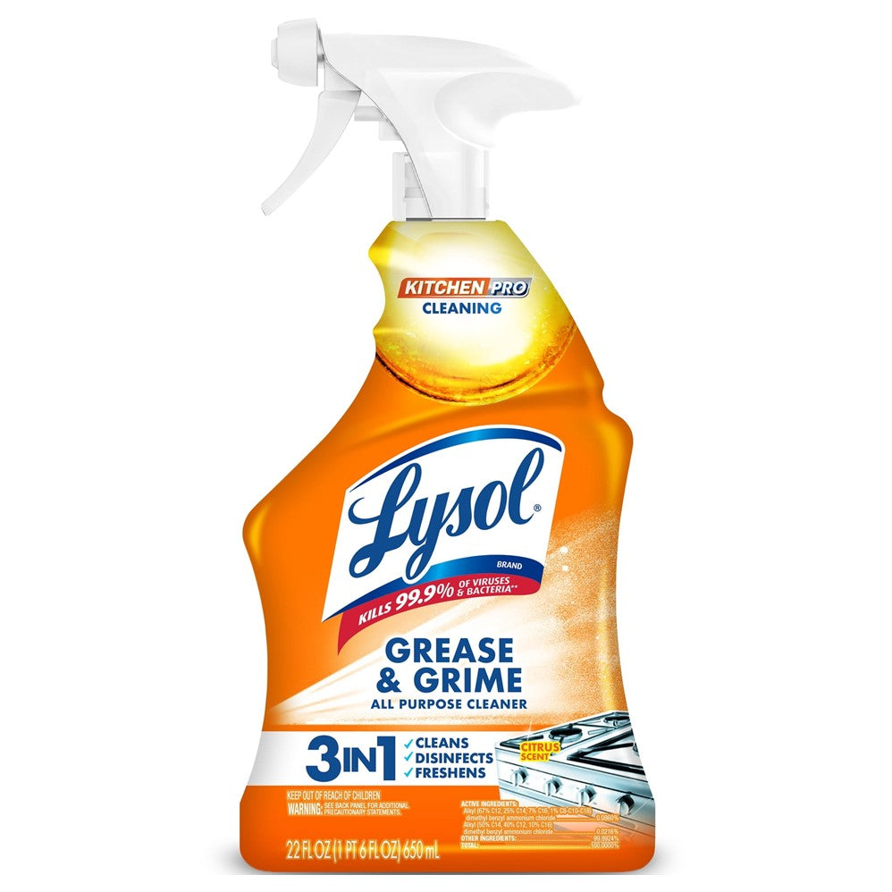 Lysol Kitchen Pro Antibacterial Cleaner - Power Trigger - 22oz/9pk