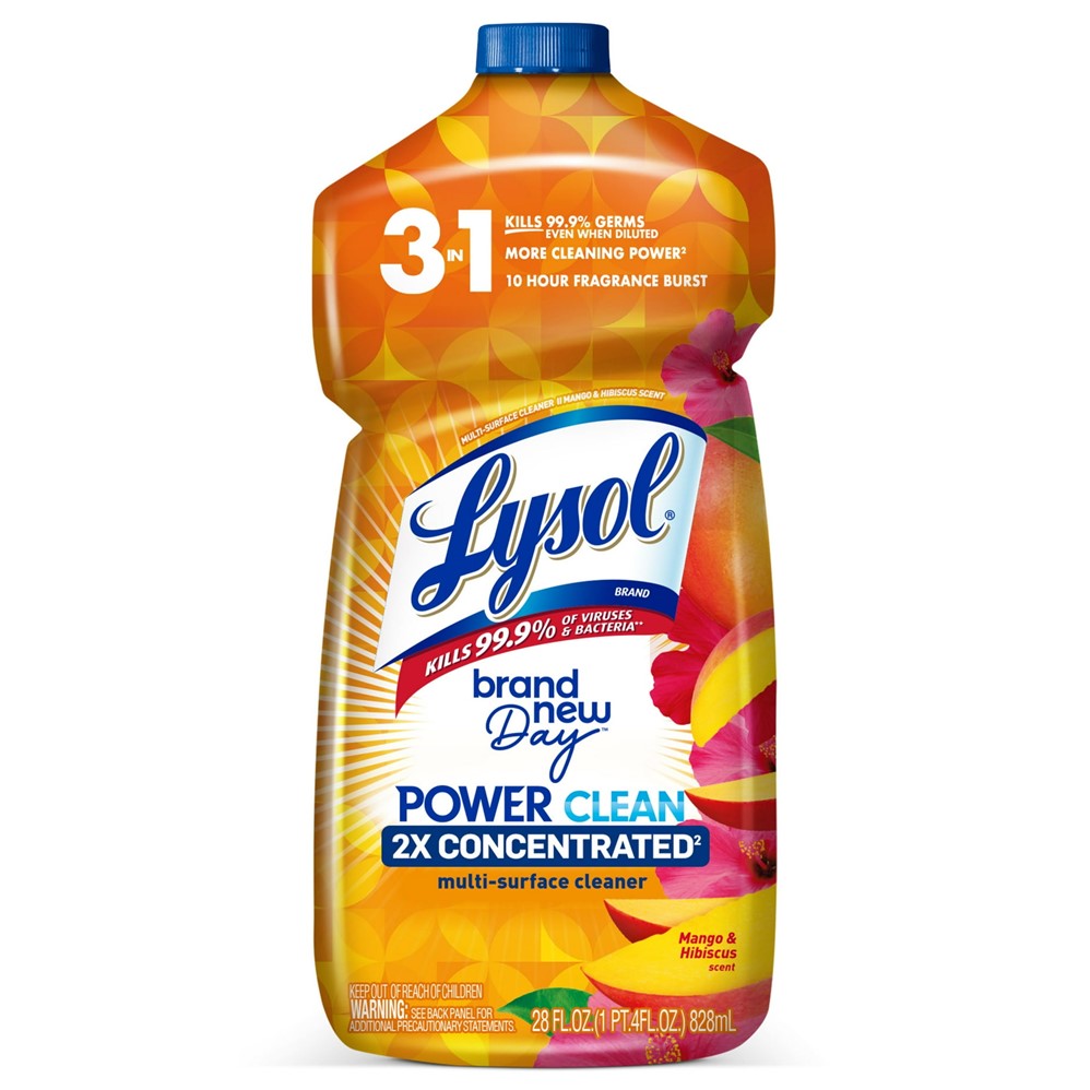 Lysol Multi-Surface Cleaner - Pourable Brand New Day Mango & Hibiscus - 28oz/9pk