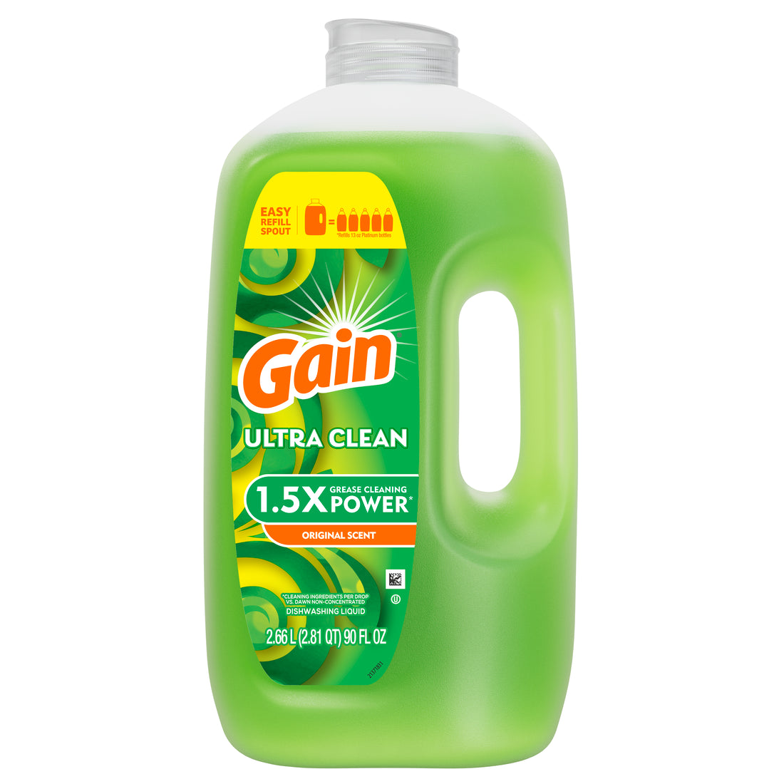 Gain Ultra EZ-Squeeze Dish Soap Dishwashing Liquid Grease Removal Summer Watermelon - 90oz/6pk