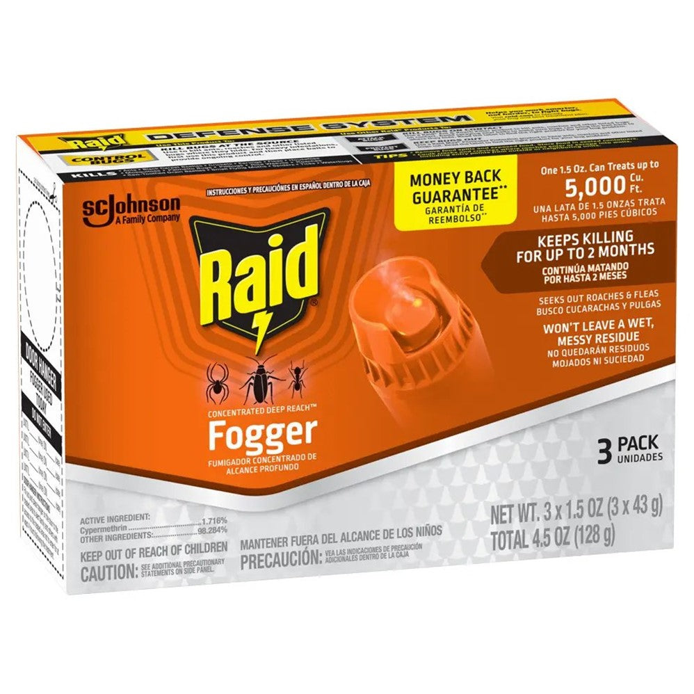 Raid Concentrated Fogger - (3x1.5)oz/12pk