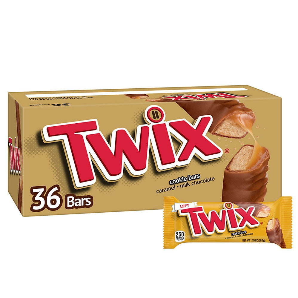 Twix Caramel Cookie Chocolate Candy Bars Full Size - 1.79oz/36pk