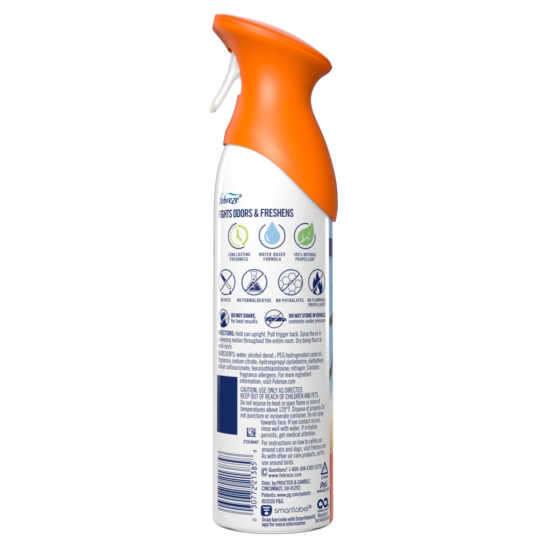 Febreze Air Mist Air Freshener Spray Odor Fighting Room Spray Hawaiian Aloha - 8.1oz/6pk