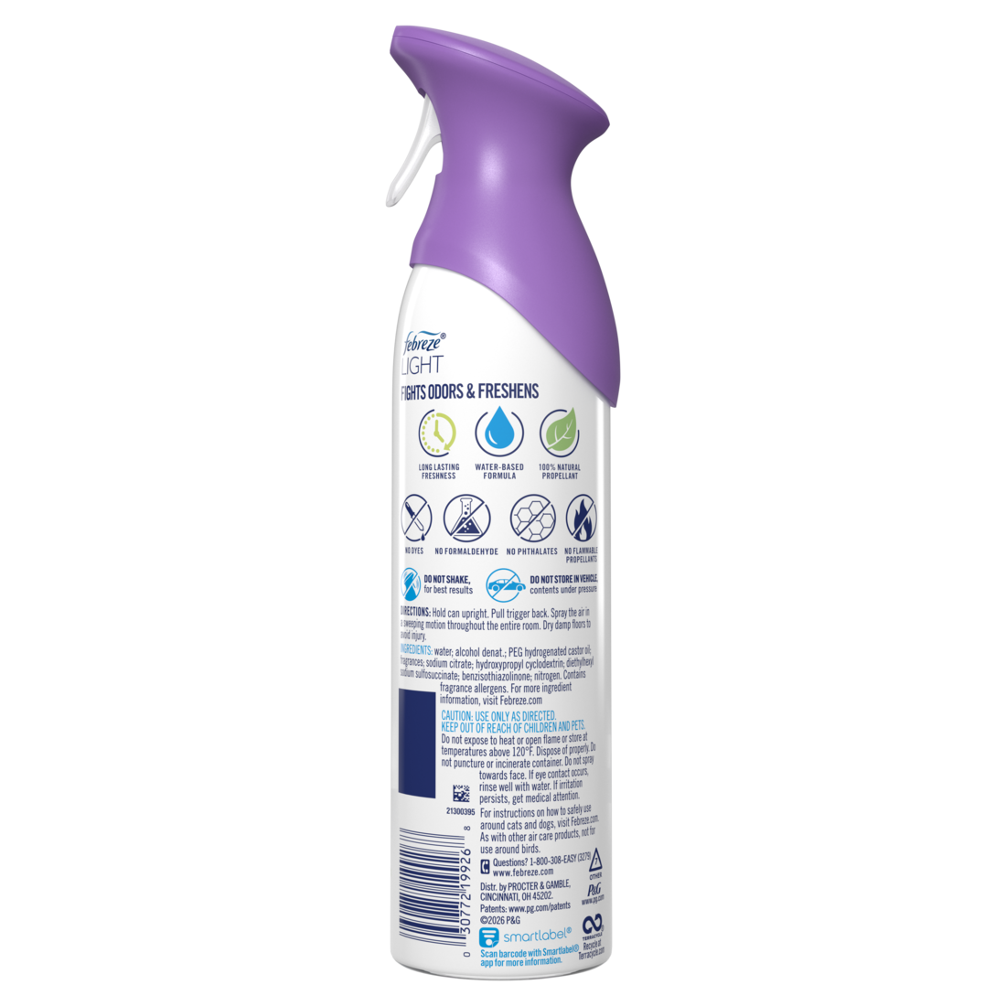 Febreze Air Mist Air Freshener Spray Odor Fighting Room Spray Light Lavender Scent - 8.1oz/6pk