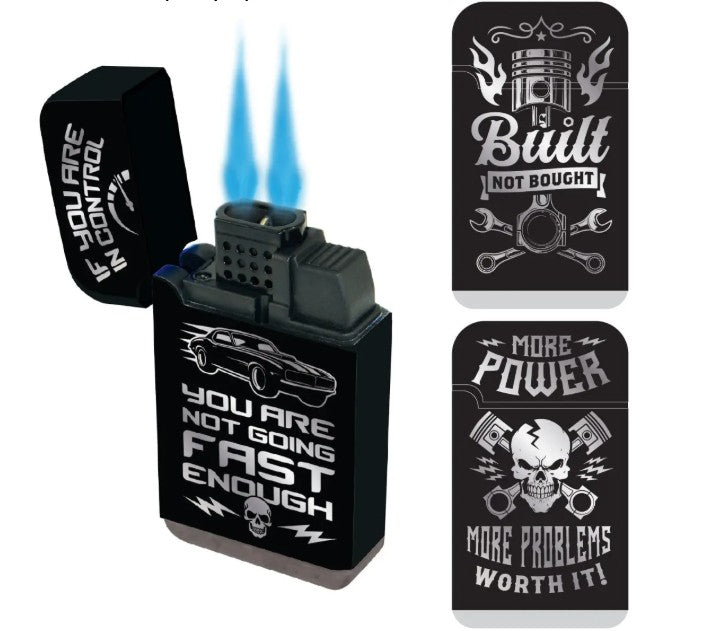 Big Bubba Dual Torch Foil Sticker Lighter - 15ct