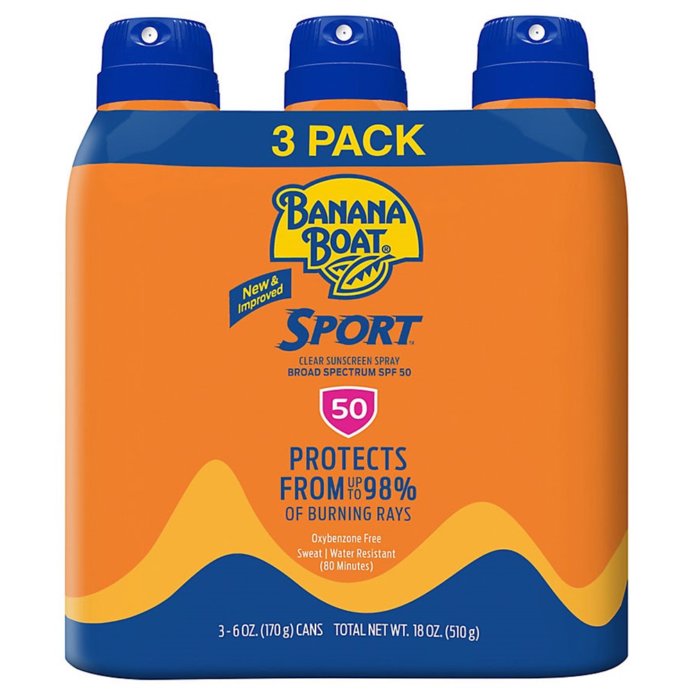Banana Boat Sport Ultra Sunscreen Spray SPF50 - 6oz/3pk