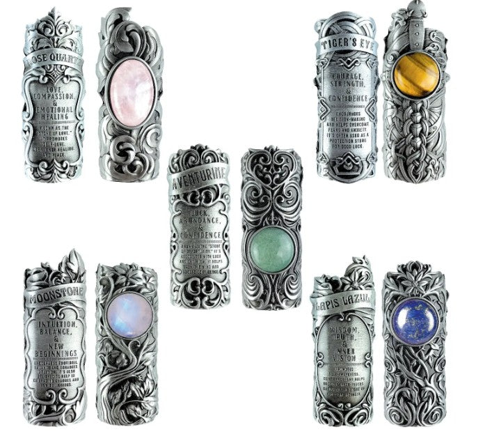 Metal Energy Stone Lighter Case - 12ct